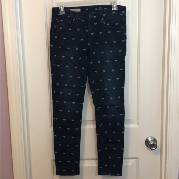 AG Stevie Ankle Heart Skinny Jeans Valentine’s Day - Picture 2 of 6
